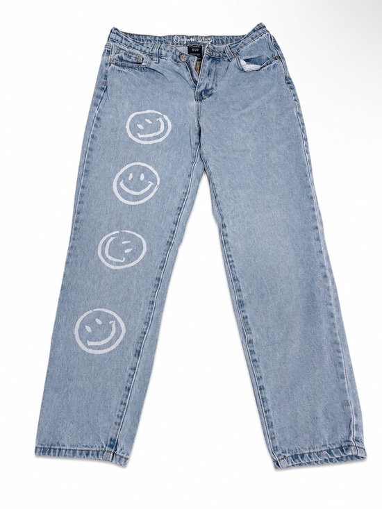 Denim - Original Blue Light Wash Smiley Face Jeans